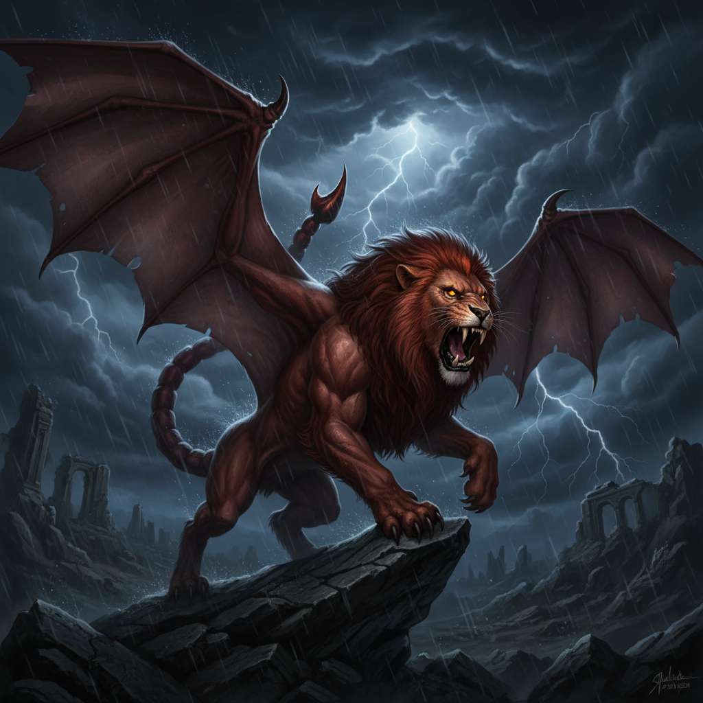 manticore in battle